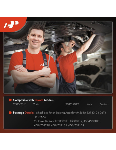 Kit de Crema de Dirección A-Premium para Toyota Yaris 2006-2012