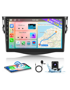 Estéreo de Coche Android 13 Hikity 6+128GB para Toyota RAV4 2007-2012