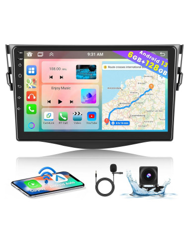Estéreo de Coche Android 13 Hikity 6+128GB para Toyota RAV4 2007-2012