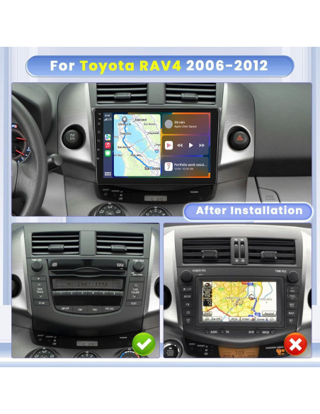 Estéreo de Coche Android 13 Hikity 6+128GB para Toyota RAV4 2007-2012