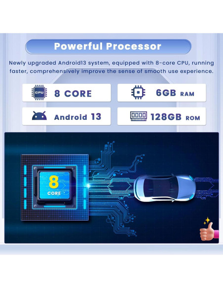 Estéreo de Coche Android 13 Hikity 6+128GB para Toyota RAV4 2007-2012