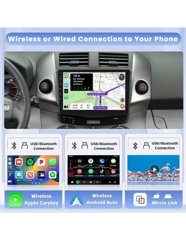 Estéreo de Coche Android 13 Hikity 6+128GB para Toyota RAV4 2007-2012