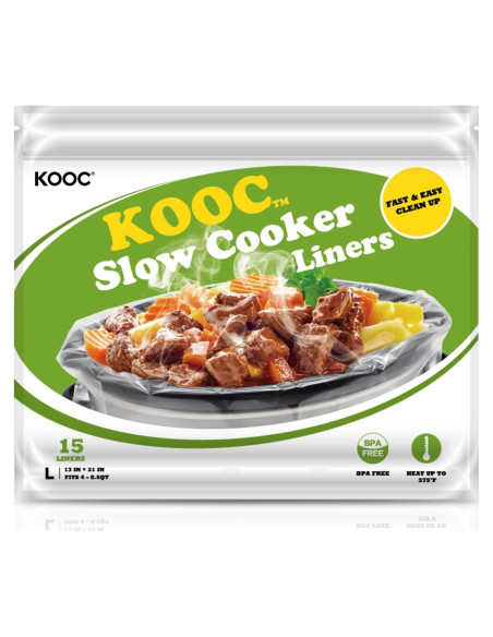 Forros Desechables para Olla de Cocción Lenta KOOC 33x53 cm - 15 Unidades