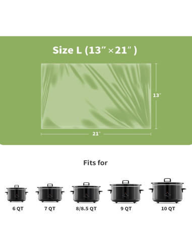 Forros Desechables para Olla de Cocción Lenta KOOC 33x53 cm - 15 Unidades