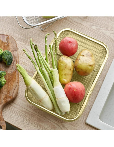 Colador de fregadero Lwuey de acero inoxidable expandible 34x25cm