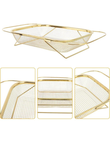 Colador de fregadero Lwuey de acero inoxidable expandible 34x25cm