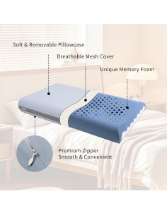 Almohada Ergonómica AISLEEP de Espuma Viscoelástica 70x40 cm 2