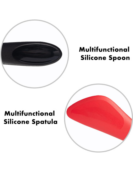 Set de Espátula de Silicona 2 en 1 OYV - Rojo y Negro