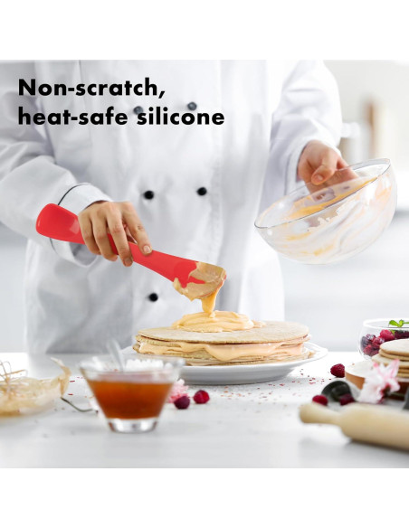 Set de Espátula de Silicona 2 en 1 OYV - Rojo y Negro