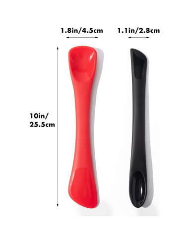 Set de Espátula de Silicona 2 en 1 OYV - Rojo y Negro