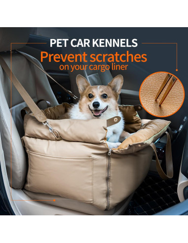 Asiento de Coche para Perros Pequeños MOLLYBLOS Impermeable