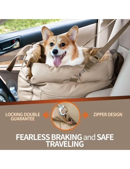 Asiento de Coche para Perros Pequeños MOLLYBLOS Impermeable Asiento de Coche para Perros Pequeños MOLLYBLOS Impermeable