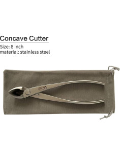 Cortador cóncavo Vouiu 21 cm acero inoxidable bonsái 2