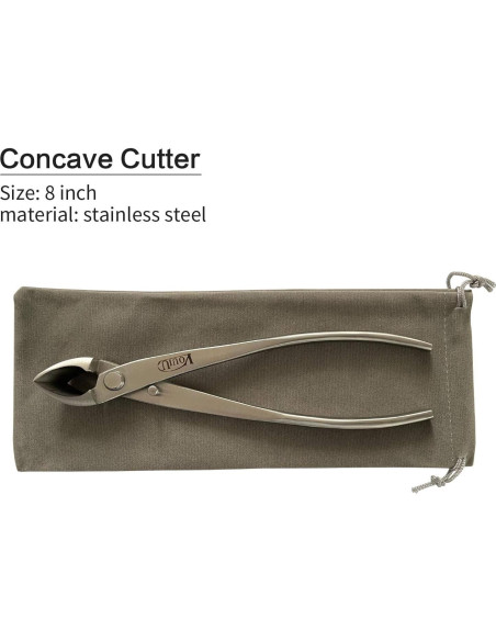 Cortador cóncavo Vouiu 21 cm acero inoxidable bonsái