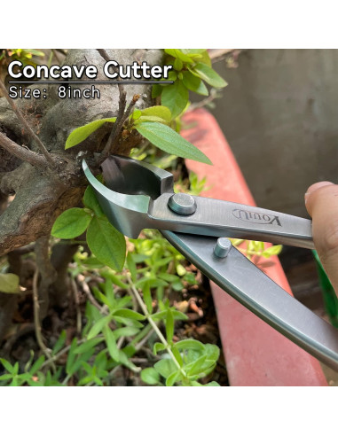 Cortador cóncavo Vouiu 21 cm acero inoxidable bonsái