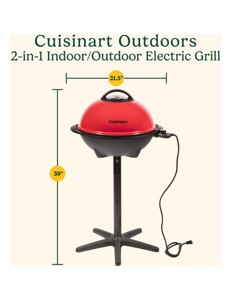 Parrilla Eléctrica Cuisinart 2-en-1 Interior/Exterior 1500W