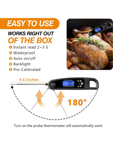 Termómetro Digital de Carne SnailM-JOY DTH149 Impermeable