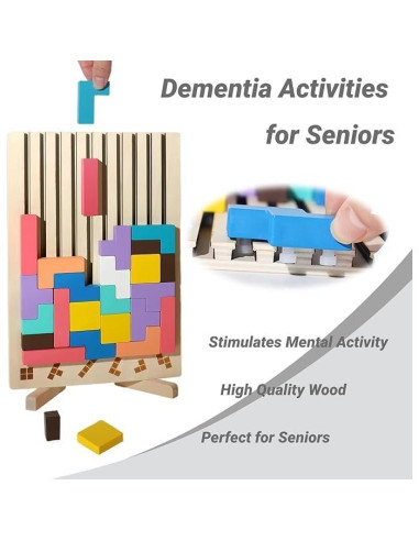 Rompecabezas 3D de Madera FAMCHAINS - Juego Deslizante Familiar