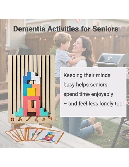 Rompecabezas 3D de Madera FAMCHAINS - Juego Deslizante Familiar