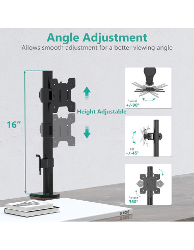 Soporte de Monitor WALI M001S Ajustable hasta 32" (81,28 cm)