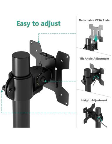 Soporte de Monitor WALI M001S Ajustable hasta 32" (81,28 cm)