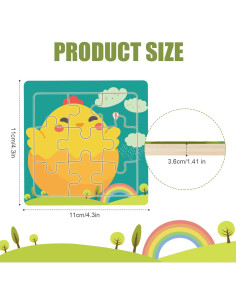 Rompecabezas de Madera de Pascua 8 Piezas PEUTIER Colorido 2