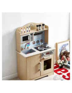 Cocina de Juguete de Madera YFDPARK 13 Piezas para Niños