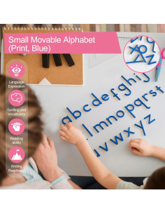 Alfabeto Móvil Montessori Outlet Azul para Niños 3-6 Años 2