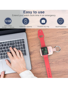 Cargador Inalámbrico i.VALUX para Apple Watch Rosa 1000mAh 2