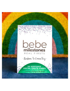 Tarjetas de Hitos para Bebés - 30 Piezas - Primer Año - Regalo Unisex