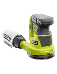 Lijadora Orbital Inalámbrica Ryobi P411 18V 5" con Bolsa de Polvo
