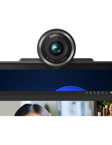 Webcam Pro 4K Lenovo con AI, Micrófono y Certificación Teams