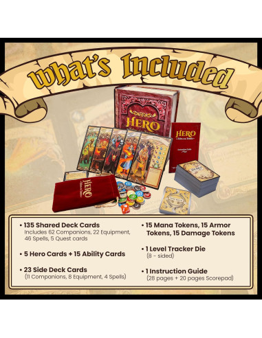 Juego de Cartas de Estrategia Hero Tomekeeper 2 Edición - 2-5 Jugadores