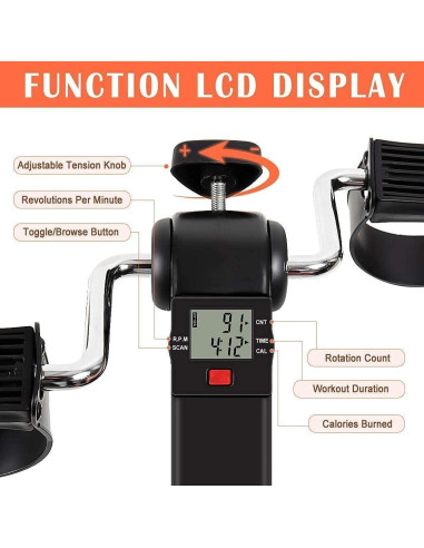 Ejercitador de Pedales Bajo Escritorio TABEKE Plegable 2.3 kg