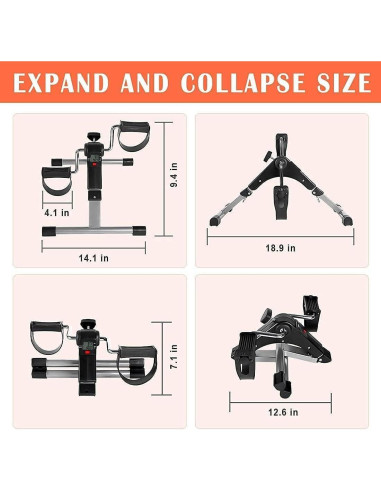 Ejercitador de Pedales Bajo Escritorio TABEKE Plegable 2.3 kg