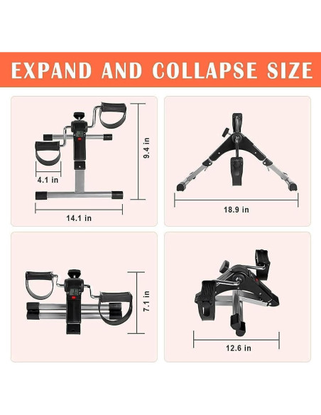 Ejercitador de Pedales Bajo Escritorio TABEKE Plegable 2.3 kg