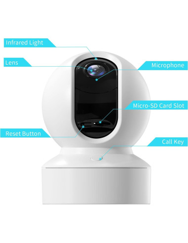 Cámara para Mascotas Armorcope CA48 2K HD con APP y Visión Nocturna