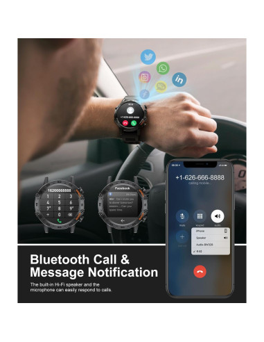 Reloj Inteligente Militar SUNKTA A230+ 100 Modos Deportivos