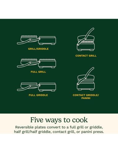 Cuisinart Griddler Compact 5 en 1 Parrilla y Plancha