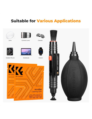 Kit de Limpieza de Cámara K&F Concept 4 en 1 para Lentes DSLR