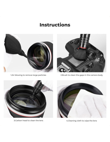 Kit de Limpieza de Cámara K&F Concept 4 en 1 para Lentes DSLR