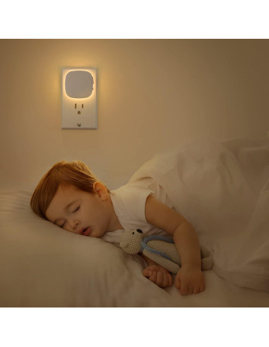 AUVON Luz Nocturna LED Sensor Movimiento 4 Pzs Regulable