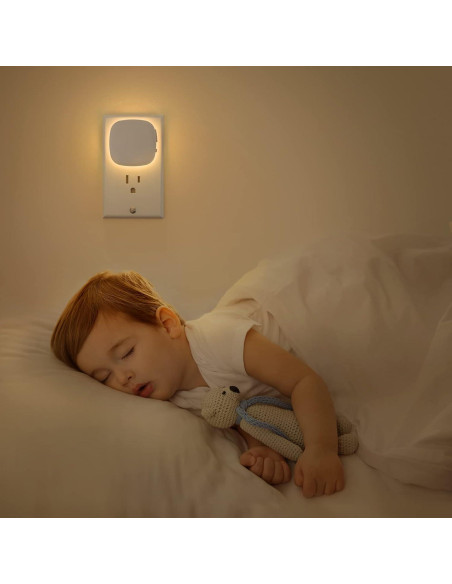 AUVON Luz Nocturna LED Sensor Movimiento 4 Pzs Regulable