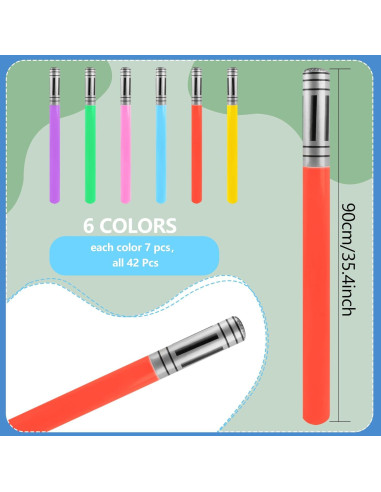 42 Espadas de Luz Inflables Cotiny para Fiestas - 6 Colores