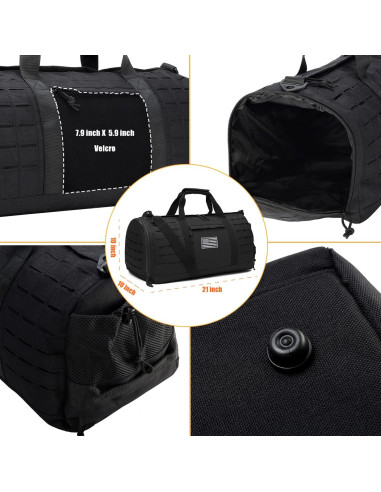 Bolsa de Deporte QT&QY Táctica 40L Impermeable para Gym