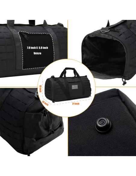 Bolsa de Deporte QT&QY Táctica 40L Impermeable para Gym