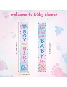 Banner Revelación de Género Buryeah 2 Pcs 180x30 cm 2