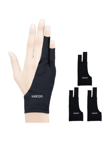 Guante de Dibujo Wacom Ecológico Talla Única Paquete de 3