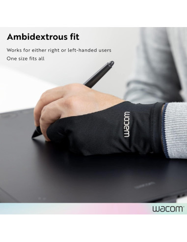 Guante de Dibujo Wacom Ecológico Talla Única Paquete de 3