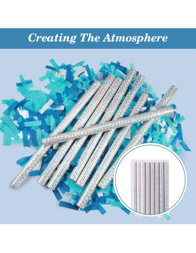 Paquete de 16 Poppers de Confeti Azul 35,56 cm Pilvepidu